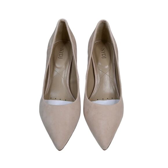 NYDJ Womens 7 Elysia Pointy Toe Leather Pump in Latte NEW - Picture 3 of 10